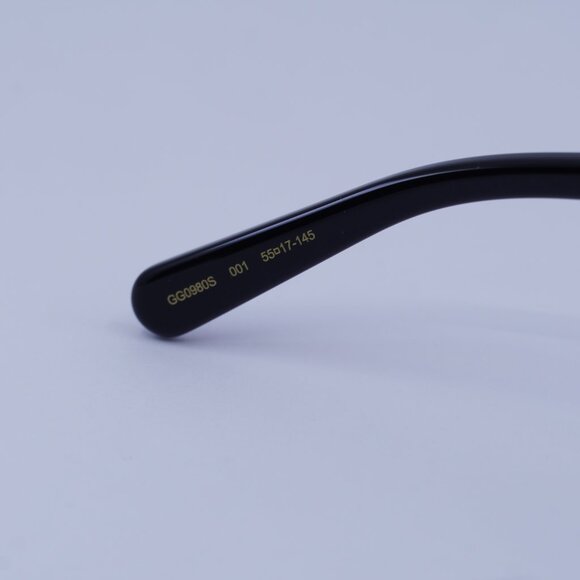 Gucci GG0980S 001 Sunglasses Black Square Frame - Picture 6 of 10